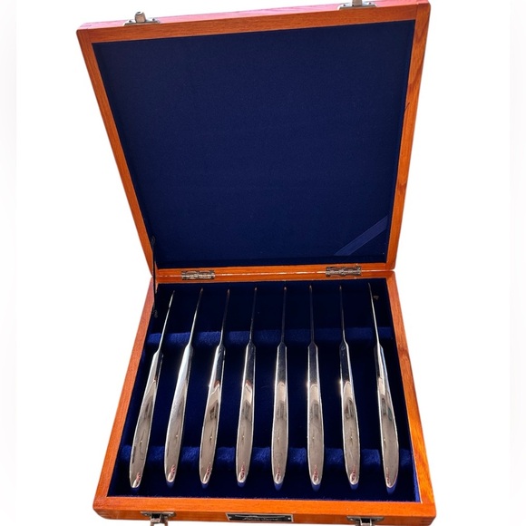 Vintage Jasco Knife Set in Wooden Box Japan Sword Company - Picture 1 of 4